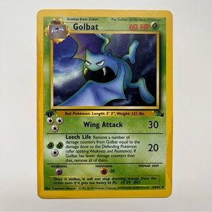1st edition Golbat Pokemon Fossil Card nostalgia collectible trading 90s vintage